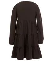 Copper Key Little Girls 2T-6X Long Sleeve Round Neck Tiered Dress