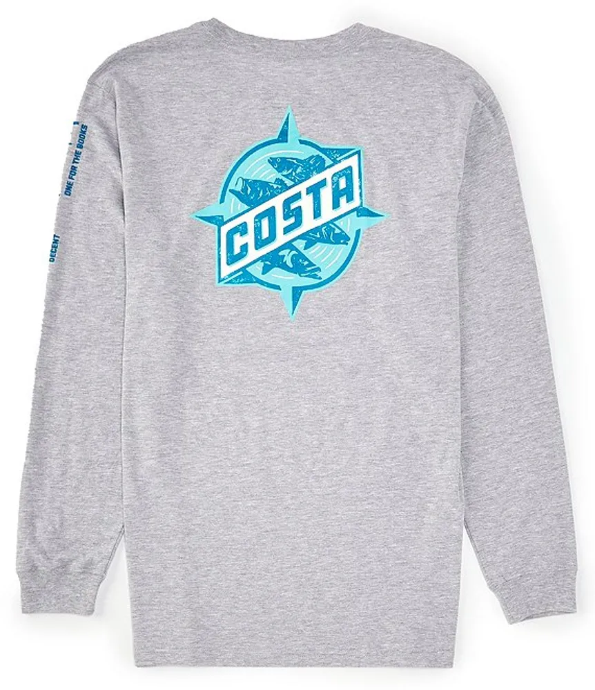 Costa Fish Ruler Long-Sleeve Heathered T-Shirt