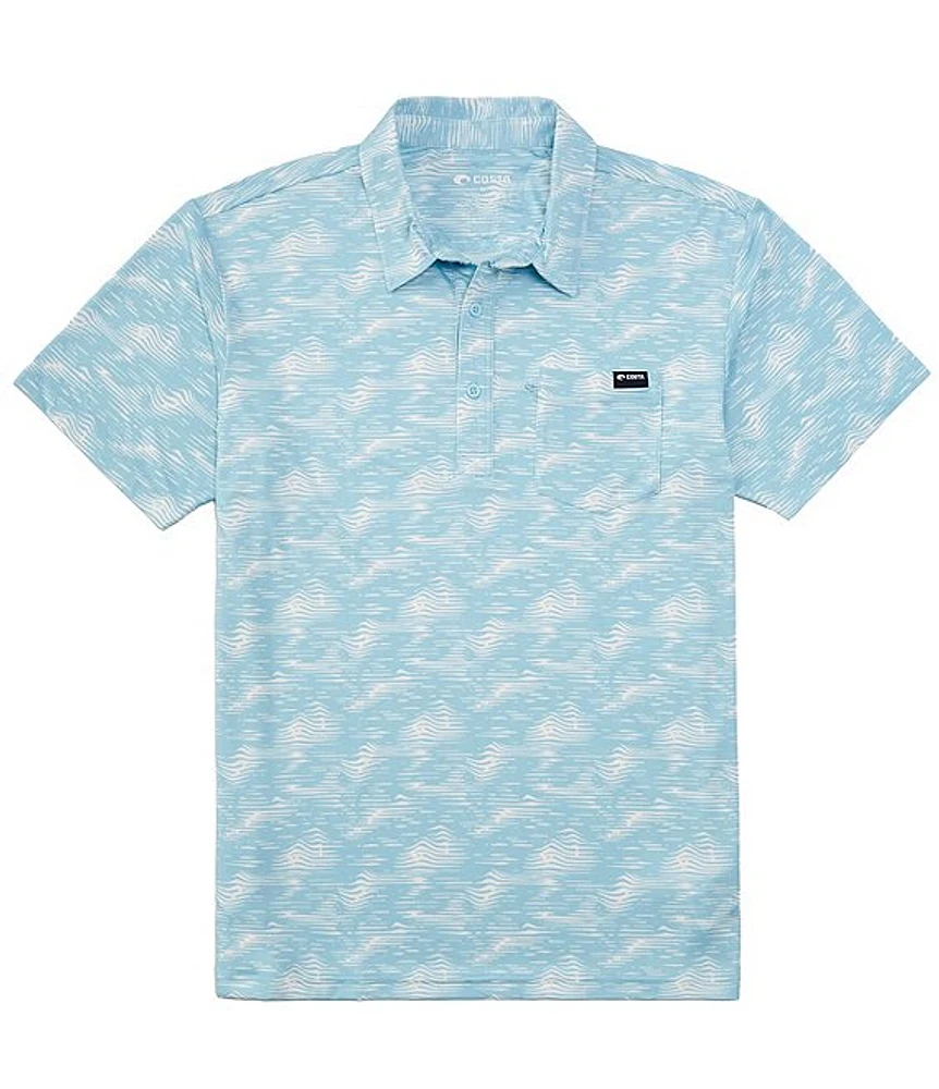 Costa Short Sleeve Voyager Printed Polo Shirt