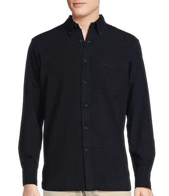 Cremieux Blue Label Classic Fit Garment-Dyed Plaid Oxford Long Sleeve Woven Shirt