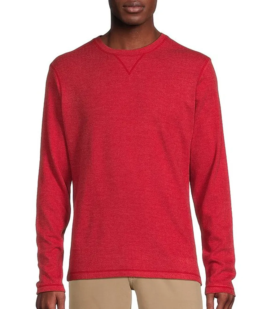 Cremieux Blue Label Double Knit Long Sleeve Crew Shirt