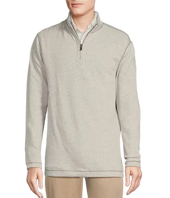 Cremieux Blue Label Jacquard Reversible Quarter-Zip Pullover