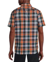 Cremieux Blue Label Plaid Madras Short Sleeve Woven Shirt