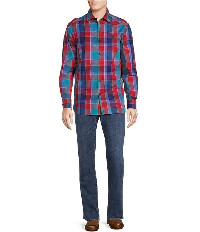 Cremieux Blue Label Slim Fit Plaid Flex Twill Long Sleeve Woven Shirt