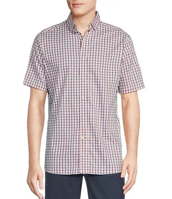 Cremieux Blue Label Performance Twill Plaid Short Sleeve Woven Shirt