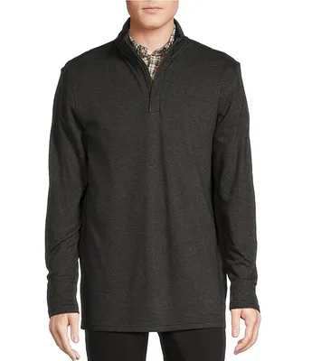 Cremieux Blue Label Pique Double-Knit Quarter-Zip Pullover