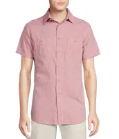 Cremieux Blue Label Slim-Fit Solid Chambray Short-Sleeve Woven Shirt