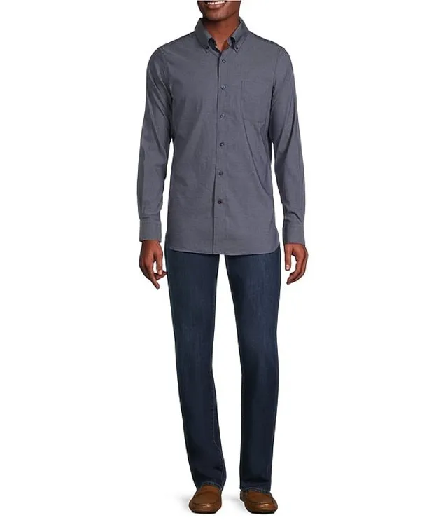 Cremieux Blue Label Slim Fit Solid Flex Twill Long Sleeve Woven Shirt