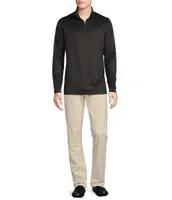 Cremieux Blue Label Solid Interlock Long Sleeve Quarter-Zip Pullover