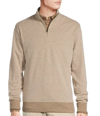 Cremieux Blue Label The Gamekeeper Collection Pique Double-Knit Quarter-Zip Pullover