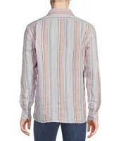 Cremieux Blue Label French Linen Collection Long-Sleeve Stripe Woven Shirt
