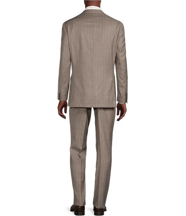 Le Suit Herringbone Single Button Blazer & Straight Leg, Mid-Rise