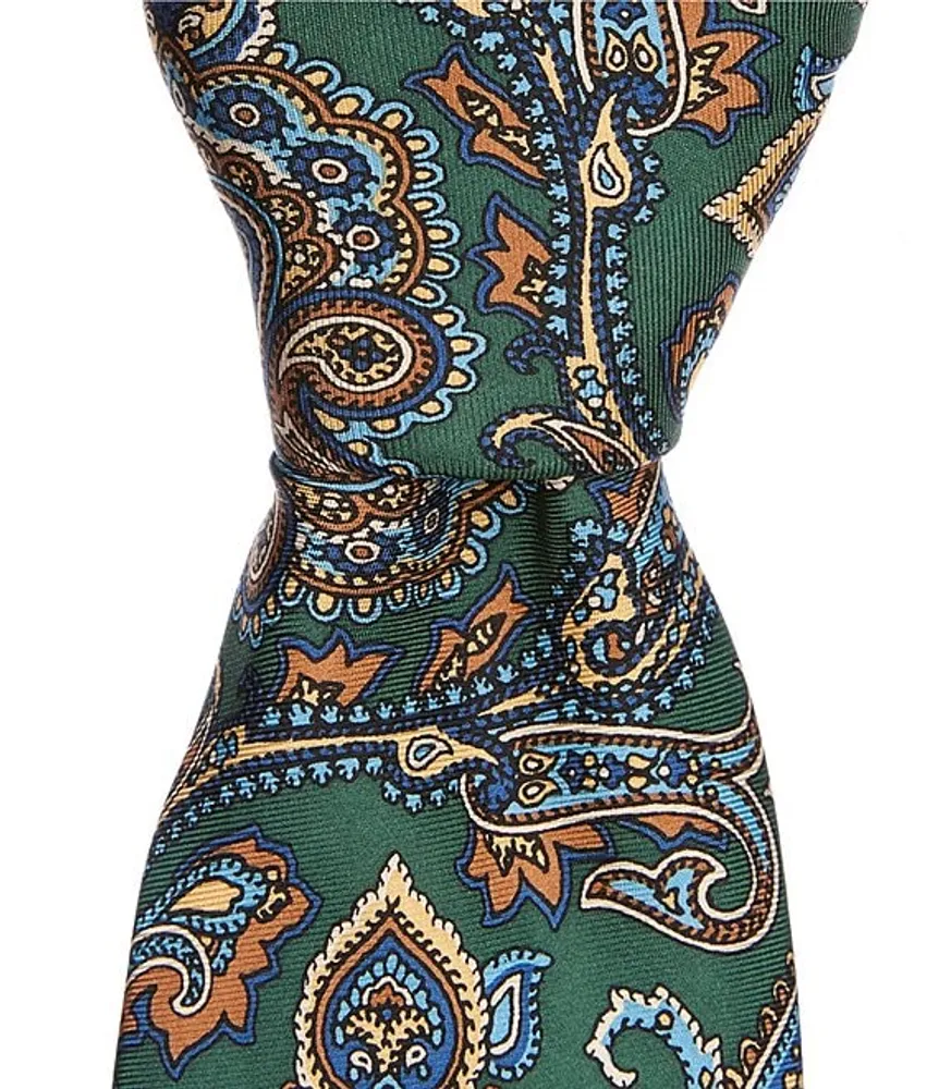 Cremieux Paisley Print 3 1/4#double; Silk Tie