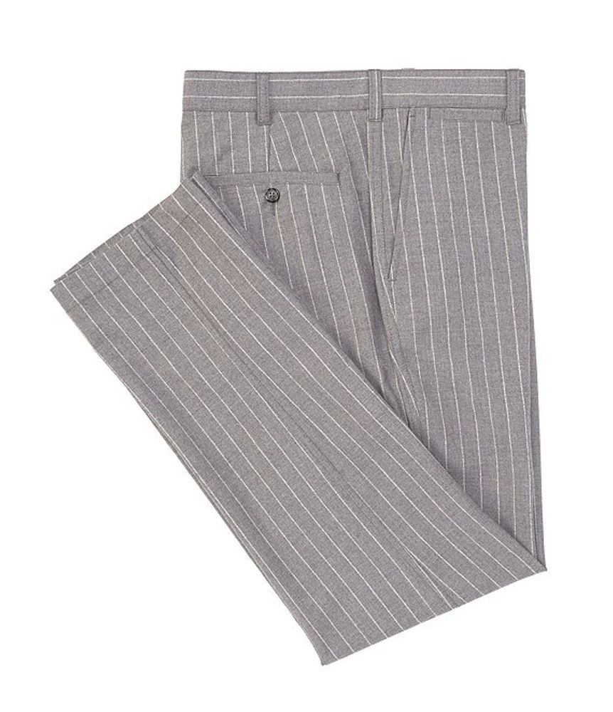 Premium Pinstripe Wide Leg Turn Cuff Dress Pants | boohoo