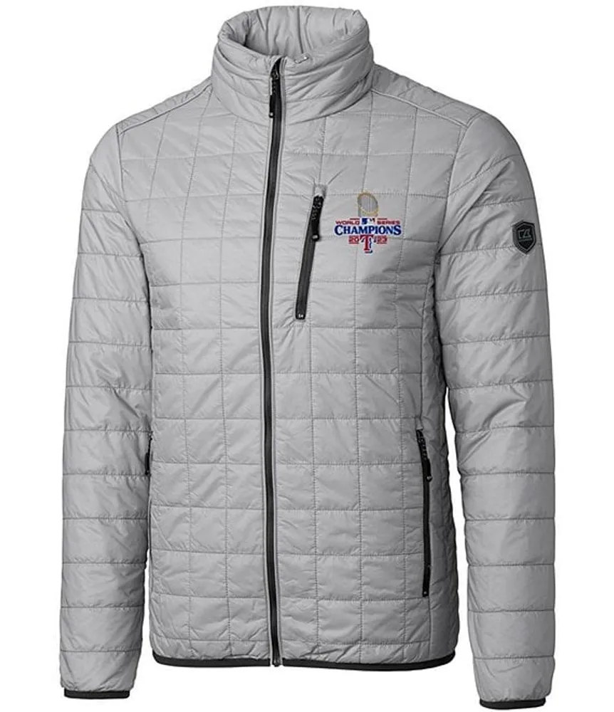 Cutter & Buck MLB Texas Rangers 2023 World Series Champions Rainier Primaloft® Eco Insulated Full-Zip Puffer Jacket