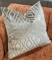 Dallas + Main Diamond Patterned Velvet Square Pillow