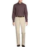 Daniel Cremieux Signature Label A Touch Of Cashmere Solid Long Sleeve Woven Shirt