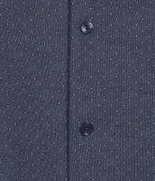 Daniel Cremieux Signature Label Dotted Jacquard Long Sleeve Coatfront Shirt