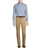 Daniel Cremieux Signature Label Mini-Dot Jacquard Long Sleeve Polo Shirt