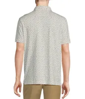 Daniel Cremieux Signature Label Floral Print Jersey Short Sleeve Polo Shirt