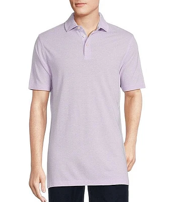 Daniel Cremieux Signature Label Jersey Jacquard Short Sleeve Polo Shirt