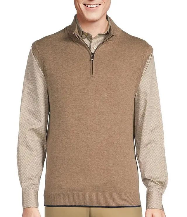 Cremieux Daniel Cremieux Signature Label Supima Cashmere Blend Quarter-Zip  Sweater Vest