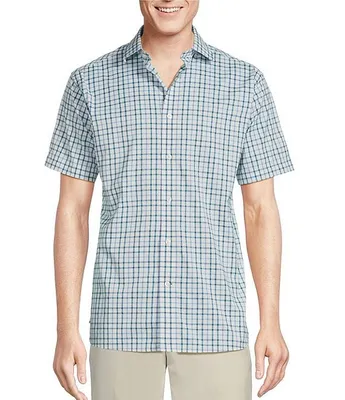 Daniel Cremieux Signature Label Plaid Performance Short Sleeve Woven Shirt