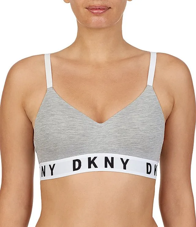 DKNY Logo Band Boyfriend Racerback Seamless Bralette