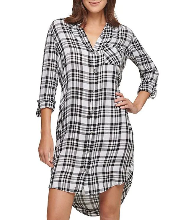 dkny plaid dress