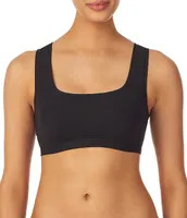 DKNY Logo Band Boyfriend Racerback Seamless Bralette