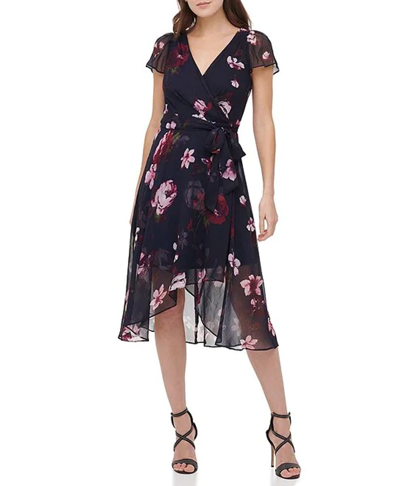 michael michael kors ruffle wrap dress