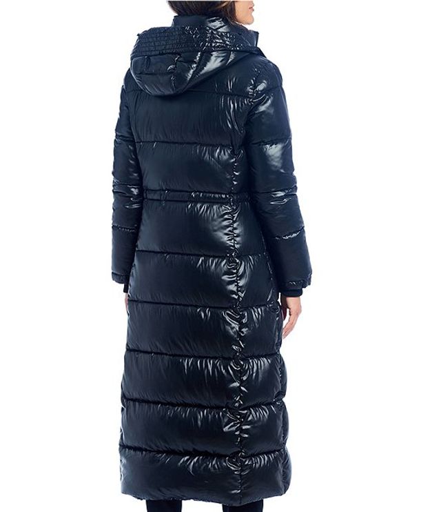 Donna Karan Faux Fur Lined Hooded Long Down Puffer Coat | Alexandria Mall