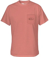 Drake Clothing Co. Green Teal Circle Short Sleeve Pocket T-Shirt