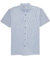 Drake Clothing Co. Seersucker Stripe Performance Short Sleeve Woven Shirt