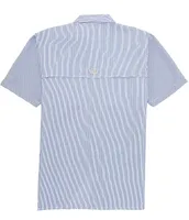 Drake Clothing Co. Seersucker Stripe Performance Short Sleeve Woven Shirt