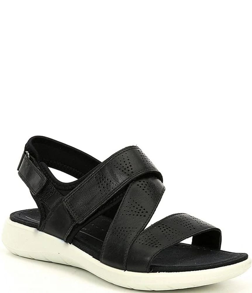 ECCO Soft 5 3-Strap Leather Sandals Green Tree Mall