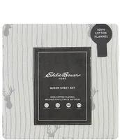 Eddie Bauer Deer Lodge Print Flannel Sheet Set