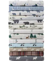 Eddie Bauer Deer Lodge Print Flannel Sheet Set