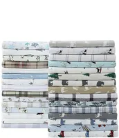 Eddie Bauer Geese Meadow Printed Flannel Sheet Set