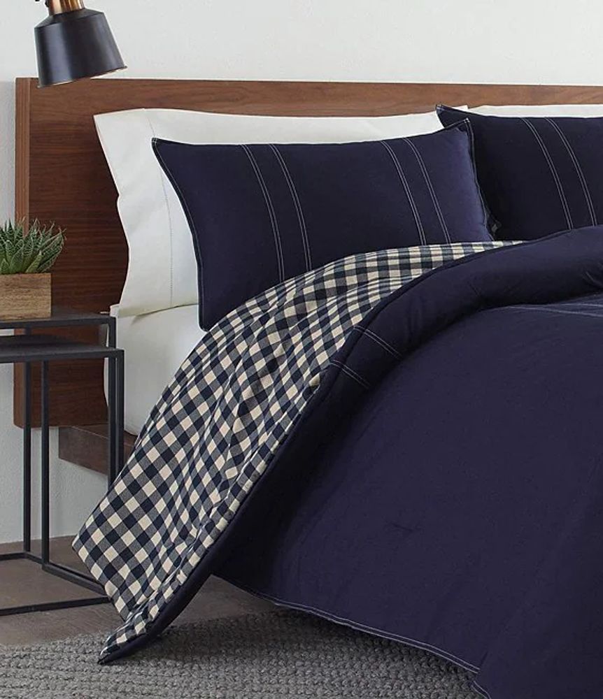 Eddie Bauer Kingston Navy Duvet Cover Mini Set