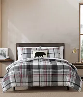 Eddie Bauer Normandy Plaid Micro Suede Reversible Comforter Mini Set