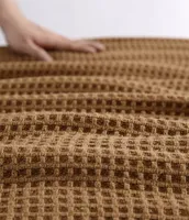 Eddie Bauer Solid Waffle Cotton Blanket