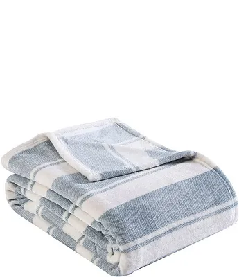 Tommy Bahama Solid Ultra-Soft Plush Fleece Blanket