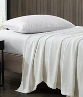 Eddie Bauer Textured Twill Solid Hypoallergenic Bed Blanket