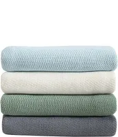 Eddie Bauer Textured Twill Solid Hypoallergenic Bed Blanket