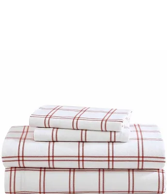 Eddie Bauer Westridge Plaid Printed Cotton Flannel Sheet Set