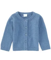 Edgehill Collection Baby Boys 3-24 Months Round Neck Long Sleeve Solid Cardigan