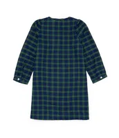 Edgehill Collection Little Girl 2T-6 Long Sleeve Plaid Pajama Gown