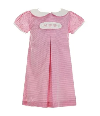 Edgehill Collection Little Girl 2T-6X Peter Pan Cap Sleeve Tab Dress