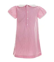 Edgehill Collection Little Girl 2T-6X Peter Pan Cap Sleeve Tab Dress